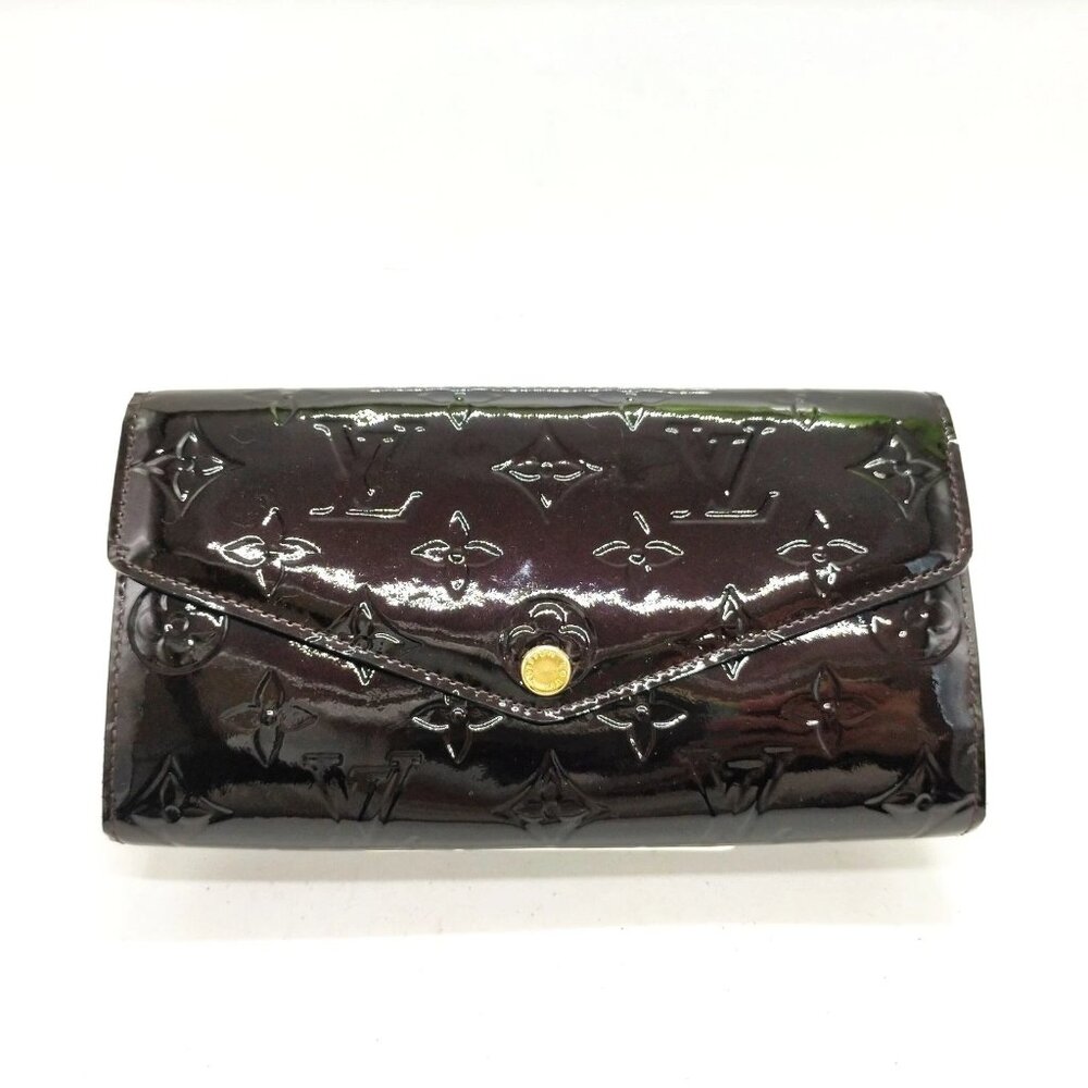 Louis Vuitton LV Long Wallet Brown Vernis 430-082325